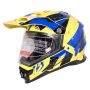 Мотошлем Racer BLD-819-7 синий/белый XL без визора
